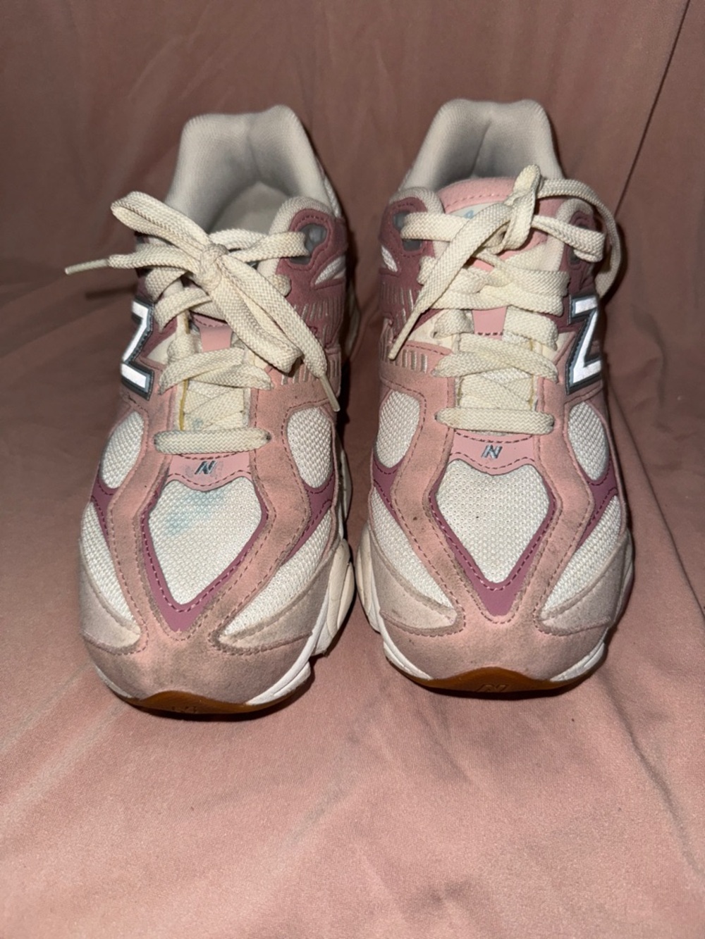 New Balance Blush Pink and White Athletic Sneakers